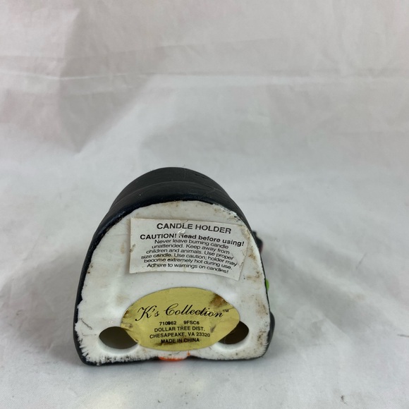 5 Halloween Pumpkin Shaped Tea Light Holders Jack-O-Lantern Witch K’s Ceramics - Picture 16 of 16